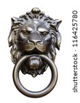 old style lion's head knocker...