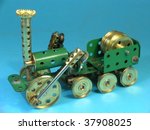 old metal toy model of train