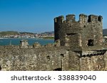 conwy castle with stone walls...