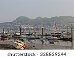 boats moored in the conwy...