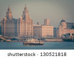 famous mersey ferry in front of ...