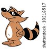 Angry Cartoon Raccoon