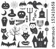 Halloween Icons Vector Set - stock vector