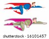 Superwoman Flying Cartoon