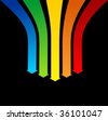 Decrease arrows - stock photo