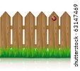 Cartoon Wooden Fence