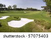 stock photo : panorama of golf club, landscape