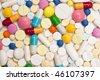 different colored pills