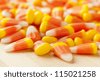 Halloween Striped Candy Corn against a background - stock photo