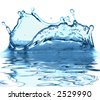 stock photo : Sparks of blue water on a white background ...