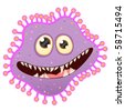 Cute Cartoon Bacteria