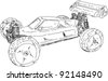 Vector - Hand Draw Rc Buggy Car Isolated On Background - 92620438