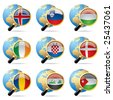 World+flags+globe