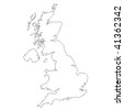 blank british map