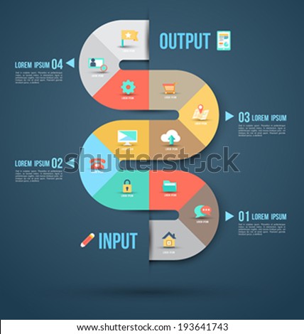 stock vector abstract business info graphics template with icons vector illustration can be used for workflow 193641743