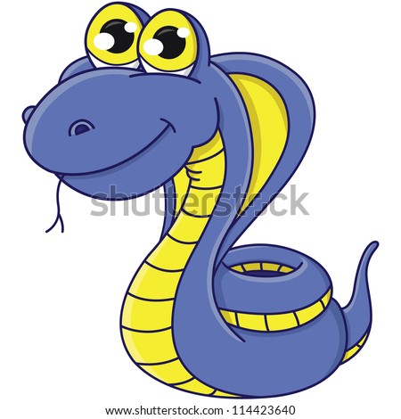 Cartoon Coiled Rattlesnake Ready Strike Stock Vector 131393144 ...