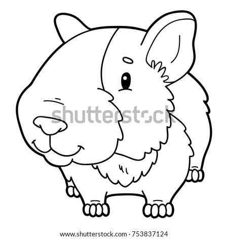Cartoon Animal Yak Coloring Page Illustration Stock Illustration