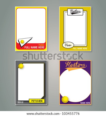 baseball trading card template