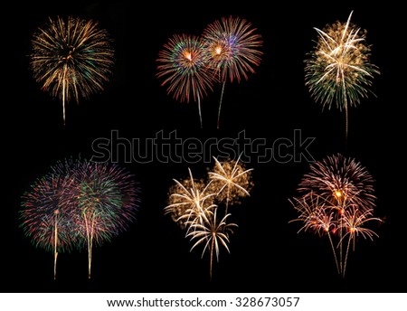 Colorful Fireworks display celebration