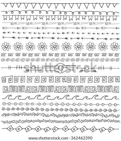 Asian Frame Ornament Pattern Brush Korean Stock Vector 318750383 ...