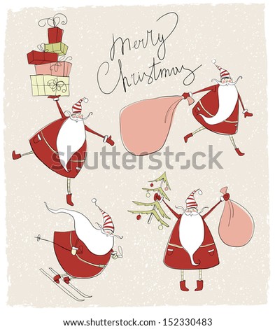santa claus Christmas cards