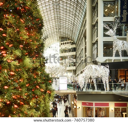toronto november 22 2017 christmas decorations stock photo toronto november 22 2017 christmas decorations stock photo