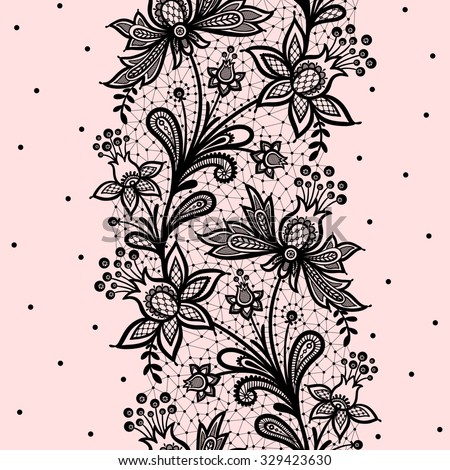 Seamless Lace Floral Pattern Vintage Invitation Stock Vector 115312837 ...