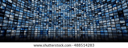 Giant multimedia video and image wall