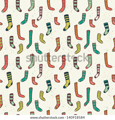 Seamless Pattern Different Doodle Hand Drawn Stock Illustration ...