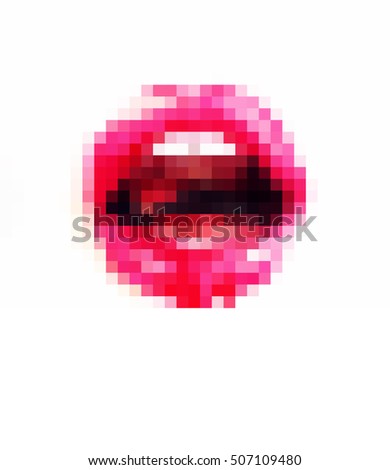 Lips Pixel Art Stock Illustration 507109480 - Shutterstock