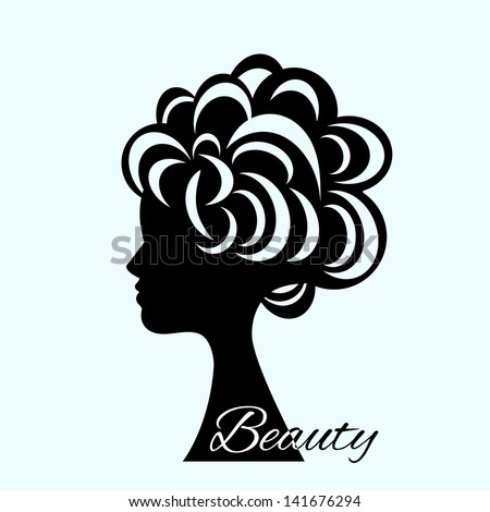 Woman hair beauty icon