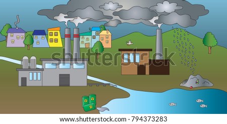 Cartoon Polluted Water Stock Images, Royalty-Free Images & Vectors ...