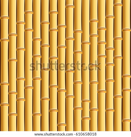 Brown Bamboo Stick Pattern Background. Vector
