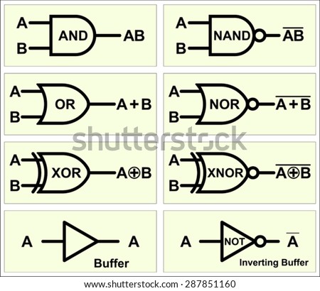 Symbols For Logic Gates Stock Images, Royalty-Free Images & Vectors ...