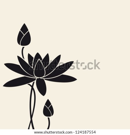 Water-lily.Vector. EPS-10 (non transparent elements,non gradient).
