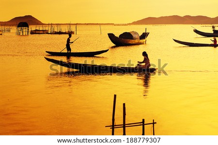 Morning Cau Hai lagoon (Thua Thien Hue, Vietnam)