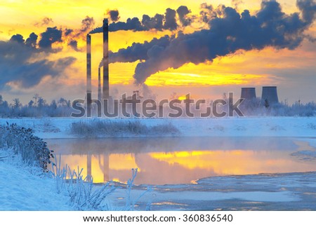 Environmental pollution.Industrial business.