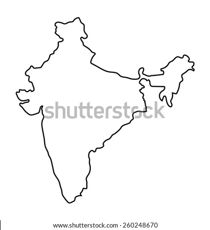 India Map Outline Stock Photos, Images, & Pictures | Shutterstock