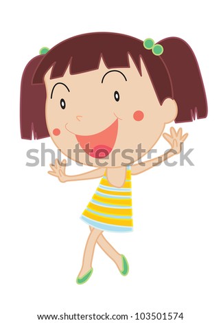 Retro Cartoon Girl Stock Vector 68567536 - Shutterstock