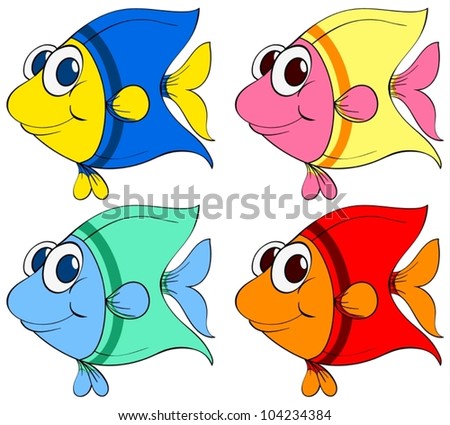 Vector Tropical Fish Set Stock Vector 72637126 - Shutterstock