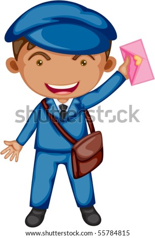 Cute Chibi Postman Girl Mail Stock Illustration 137190605 - Shutterstock