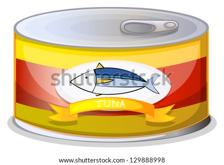 Vector Illustration Canned Tuna Fish Icon Stock Vector 352822832 ...