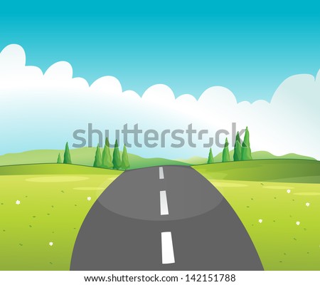 Rolling Hills Landscape Stock Vector 73004032 - Shutterstock