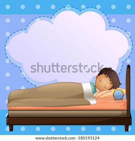 Illustration Isolated Boy Sleeping Bed Stock Vector 101770894 ...