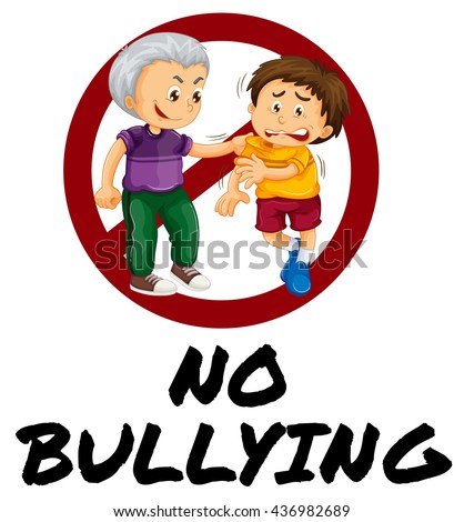 Sign Warning No Bullying Illustration Stock Vector 436982689 - Shutterstock
