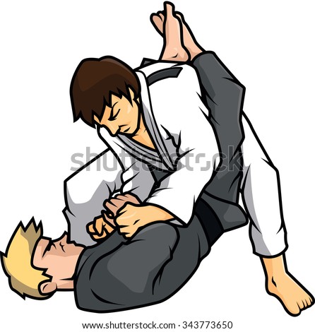 jiu jitsu training vector illustration design