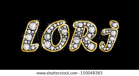 Girl Female Name LORI Made Shiny Stock Illustration 150048383 ...