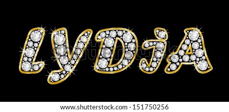 Name Lydia Made Shiny Diamonds Style Stock Illustration 151750256 ...