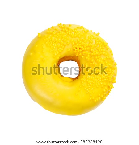 stock-photo-donut-with-yellow-glaze-and-