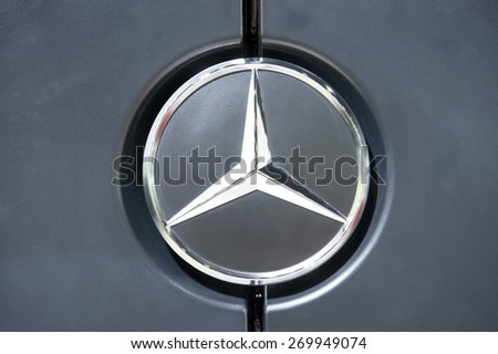 BANGKOK, THAILAND - APRIL 01 , 2015: Logo of Mercedes-Benz 2015 on APRIL 01 2015 inBangkok Thailand.